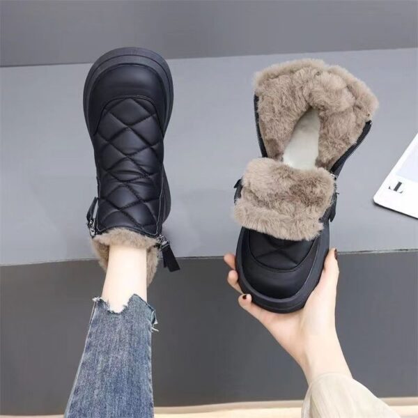 Snow Boots For Women Winter New Fleece-lined Thickened Northeast China Cotton Shoes Waterproof Non-slip Warm - Image 2