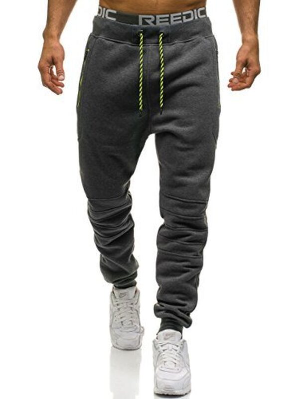 Men's casual pants zipper stitching sports pants - Image 8