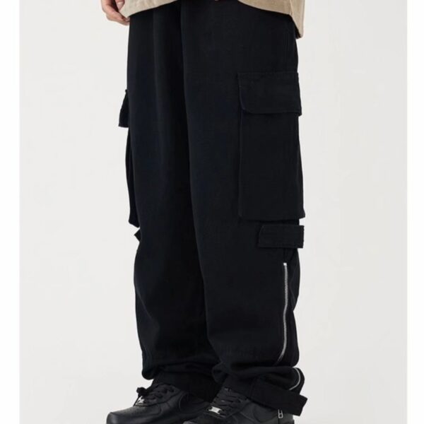 Multi Pocket Cargo Pants Men's Casual Pants Loose - Image 5