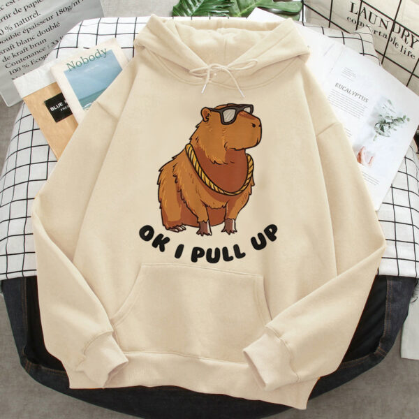 Capybara Hoodies Female Korean Hip Hop Anime Harajuku Women H - Image 3