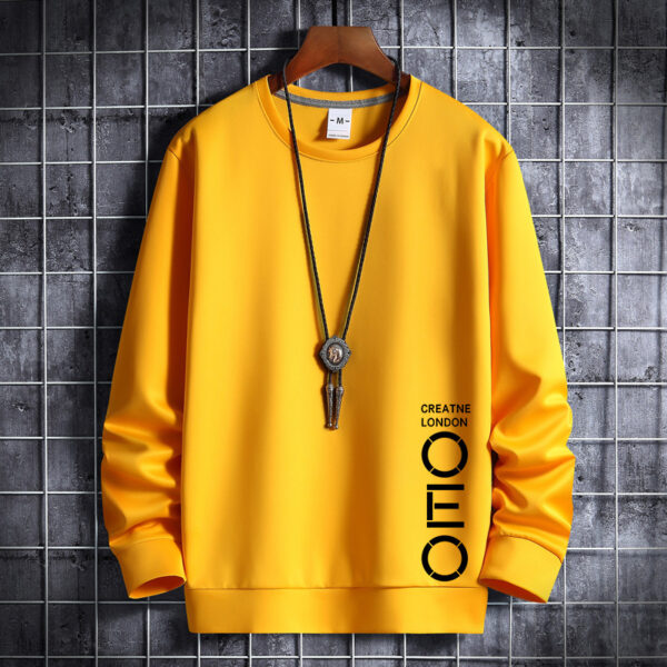 Thin Round Neck Sweater Men's Korean Hipster Sports Hoodie Male Student Coat Men - Image 3