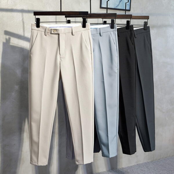 Men's Business Straight Slim Fit Plus Size Casual 9 Ankle-length Suit Pants - Image 2