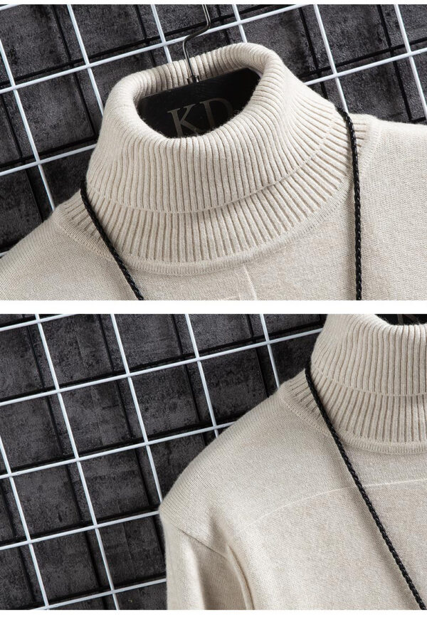 Student High Neck Pullover Knitted Sweater - Image 6