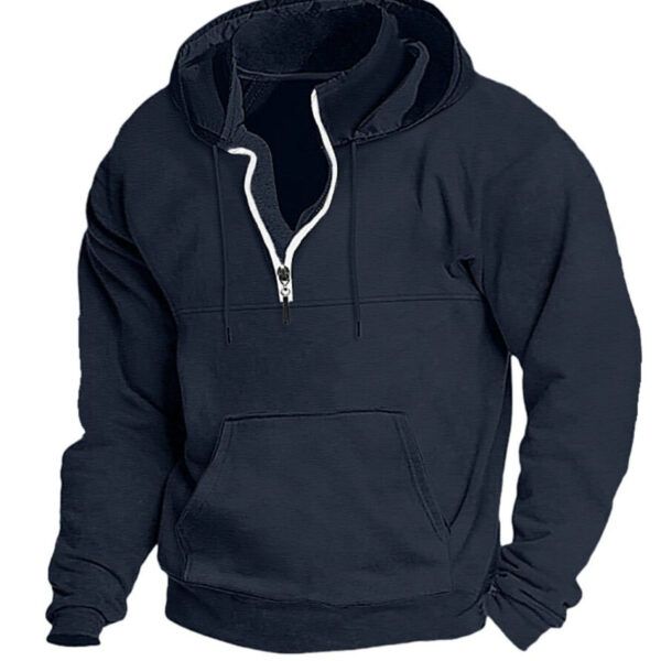 European And American Autumn And Winter New Hooded Sweater Thick Casual Jacket Men