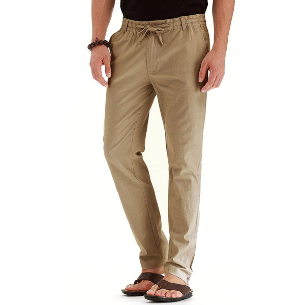 Business Casual Men's Pants Europe And The United States Loose Large Size Elastic Waist With Solid Color Sweatpants Men - Image 9