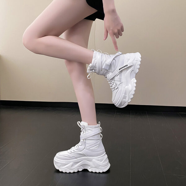 Women's Platform Height Increasing Casual Sneakers - Image 7
