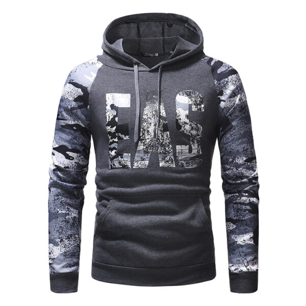 Mens Long Sleeve Camouflage Print Sweatshirt - Image 8