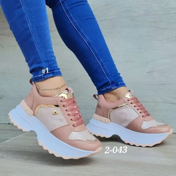 Women's Fashion Heel Lifed Sneakers - Image 2