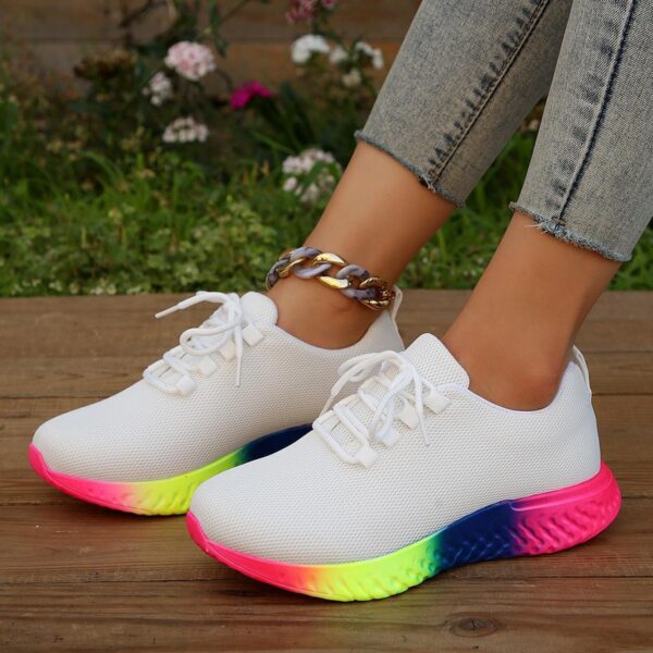 Women's Plus Size Rainbow Low Stretch Pumps - Image 4