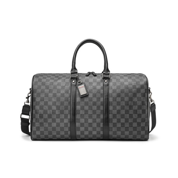 Large Capacity Short Distance Crossbody Bag Korean Plaid Travel Handbag - Image 5