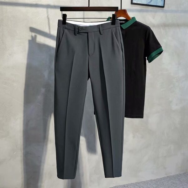 Men's Business Straight Slim Fit Plus Size Casual 9 Ankle-length Suit Pants - Image 8