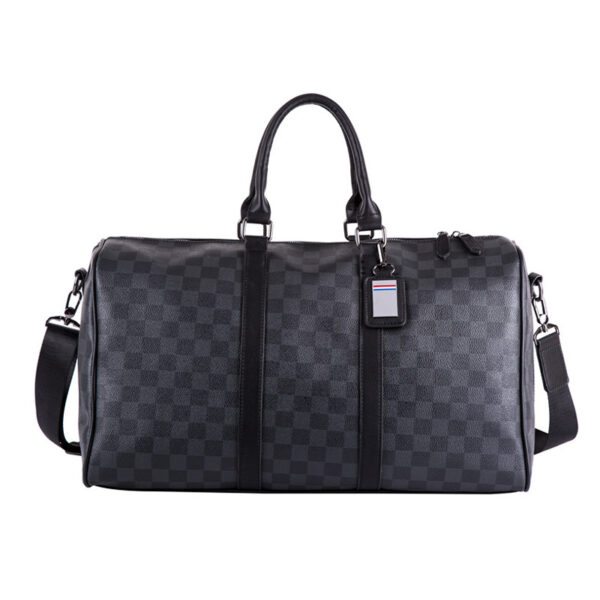 Large Capacity Short Distance Crossbody Bag Korean Plaid Travel Handbag - Image 2