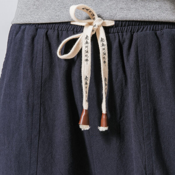 Japanese Cotton And Linen Men's Casual Pants And Foot Pants - Image 2