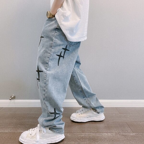 Spring And Autumn Fashion Casual Men's Nine Point Jeans - Image 6