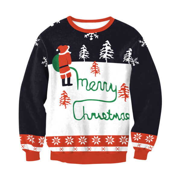 Autumn Winter Fashion Christmas Sweater Santa Elf Funny Pullover Womens Mens Print Sweaters Tops Clothing - Image 5