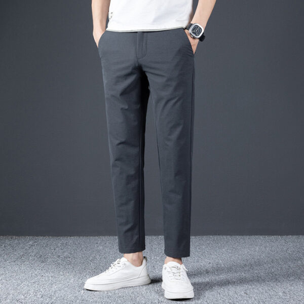 Casual Cropped Pants Men's Spring And Autumn Slim Fit Skinny Business Men's Suit Pants Korean Fashion - Image 5
