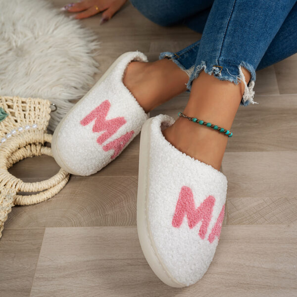 MAMA Christmas Gift Plush Cotton Slippers - Image 6