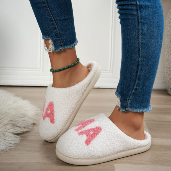 MAMA Christmas Gift Plush Cotton Slippers - Image 2