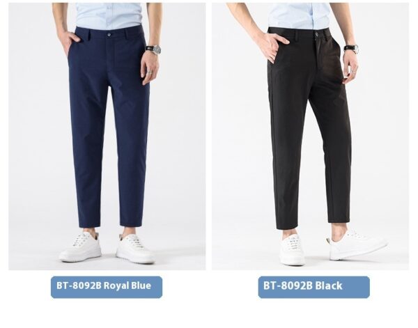 Casual Cropped Pants Men's Spring And Autumn Slim Fit Skinny Business Men's Suit Pants Korean Fashion - Image 7
