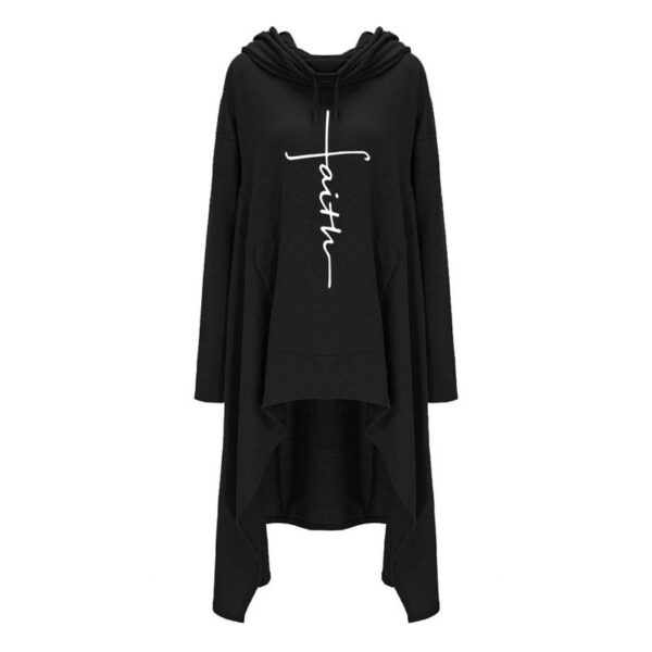 Long embroidered cloak hooded sweater - Image 5