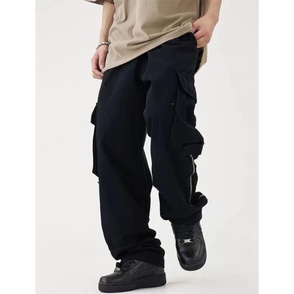 Multi Pocket Cargo Pants Men's Casual Pants Loose - Image 4