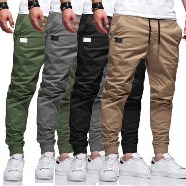 Casual Pants Men Spot Ordinary Youth Trousers Mid-waist Pants - Image 3