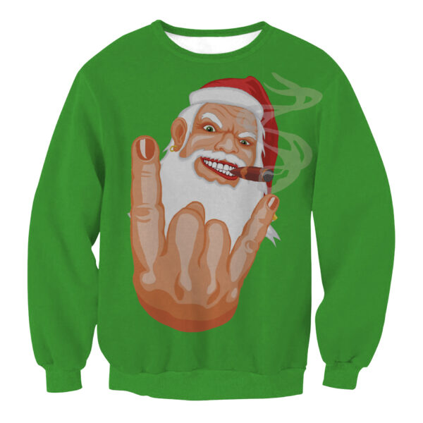 Autumn Winter Fashion Christmas Sweater Santa Elf Funny Pullover Womens Mens Print Sweaters Tops Clothing - Image 3