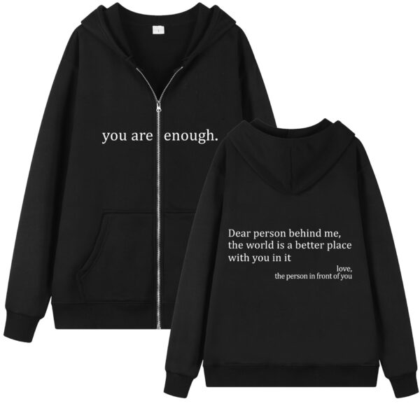 Hoodies Plus Size Sweatshirt Casual Drawstring Zipper Clothes - Image 6