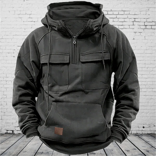 Men's Solid Color Casual Sweatshirt - Image 4