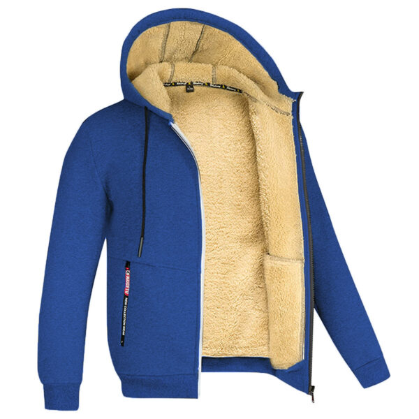 Trendy Handsome All-matchloose Coat Fleece-lined Thickened Men's Clothing - Image 6