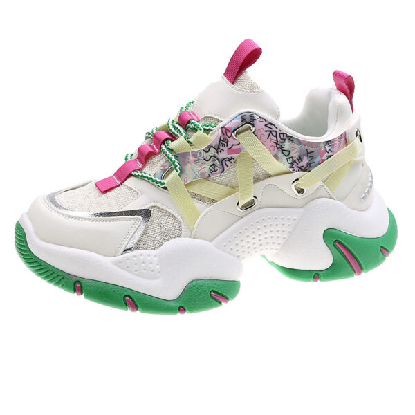Autumn New Korean Style Colorblock Breathable Casual Women's Sports Shoes - Image 4