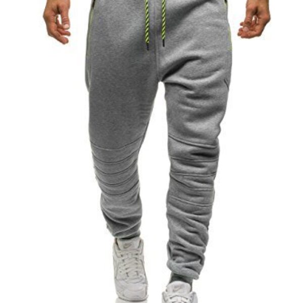 Men's casual pants zipper stitching sports pants