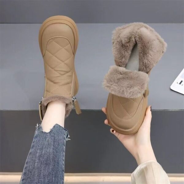 Snow Boots For Women Winter New Fleece-lined Thickened Northeast China Cotton Shoes Waterproof Non-slip Warm - Image 5