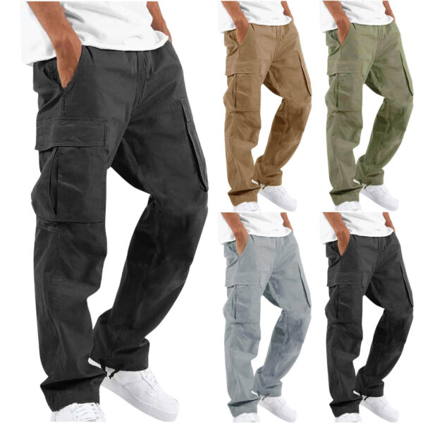 Men's Workwear Drawstring Multi-pocket Casual Pants - Image 5