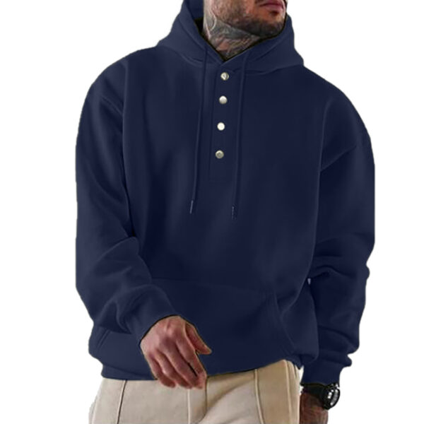Men's Loose Fitting Casual Hooded Sweater - Image 10