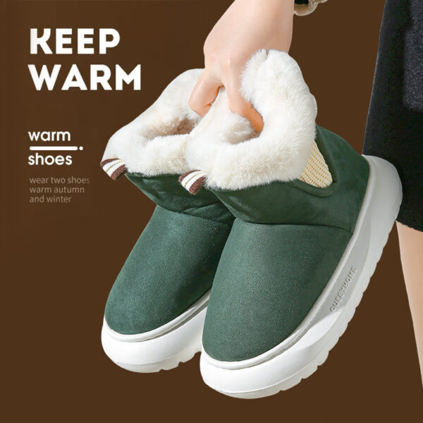 Plush All-inclusive Thick Bottom Non-slip Thick Cotton Shoes - Image 4