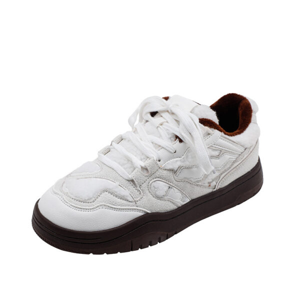 White Casual Women's Fashion Shoes Campus Student Board Shoes - Image 5
