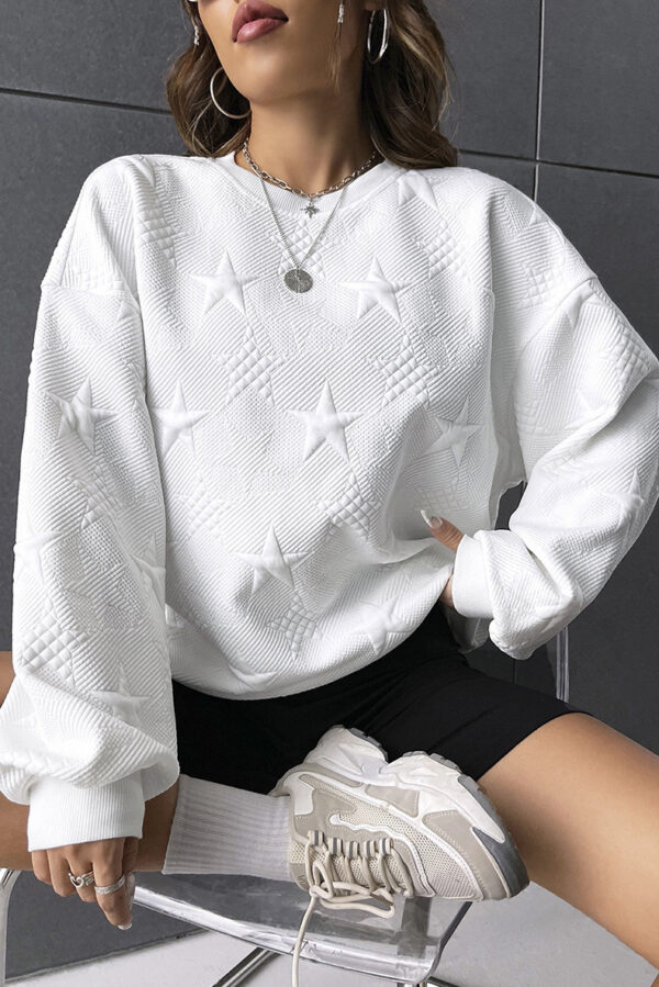 Casual Loose Round Neck Pullover Women - Image 3