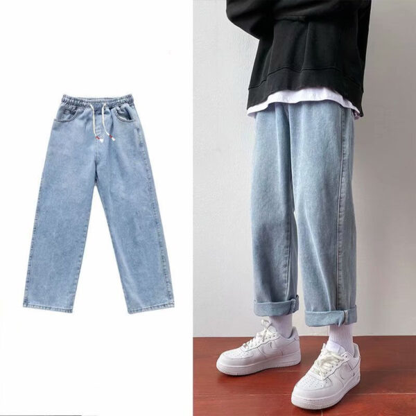 Spring And Autumn Fashion Casual Men's Nine Point Jeans - Image 3