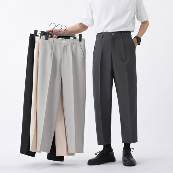 All-match Drape Loose Straight Pencil Trousers - Image 2