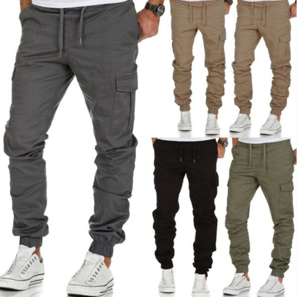 Explosive Style Tooling Multi-pocket Trousers Men's Woven Casual Pants Sports Trousers Men - Image 5