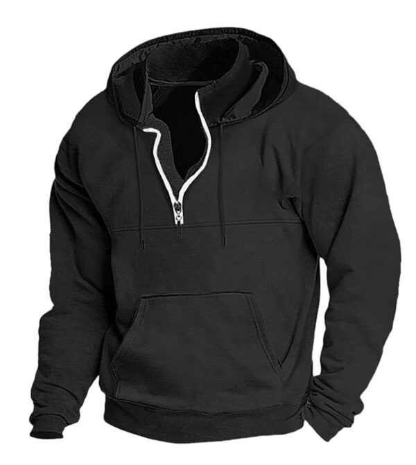 European And American Autumn And Winter New Hooded Sweater Thick Casual Jacket Men - Image 7