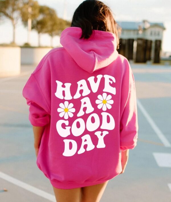 Spring And Autumn Men's Women's Hoodie Flower Print Casual Hoodie - Image 3
