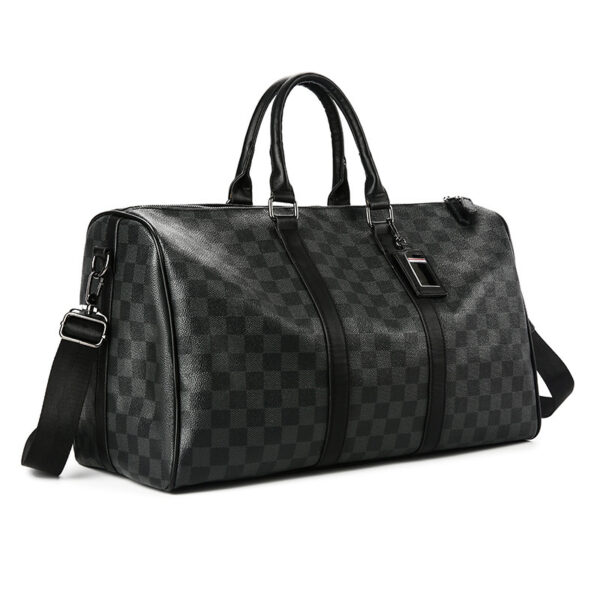 Large Capacity Short Distance Crossbody Bag Korean Plaid Travel Handbag - Image 3