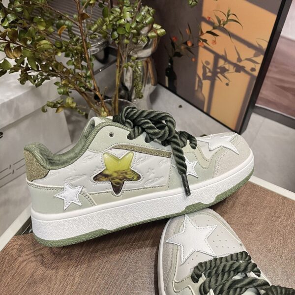 Contrast Color Casual All-match White Shoes - Image 8
