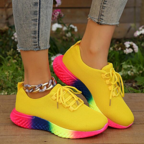 Women's Plus Size Rainbow Low Stretch Pumps - Image 5