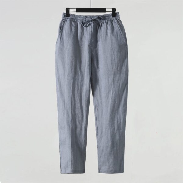 Men's Loose Plus Size Cotton And Linen Cropped Casual Pants - Image 6