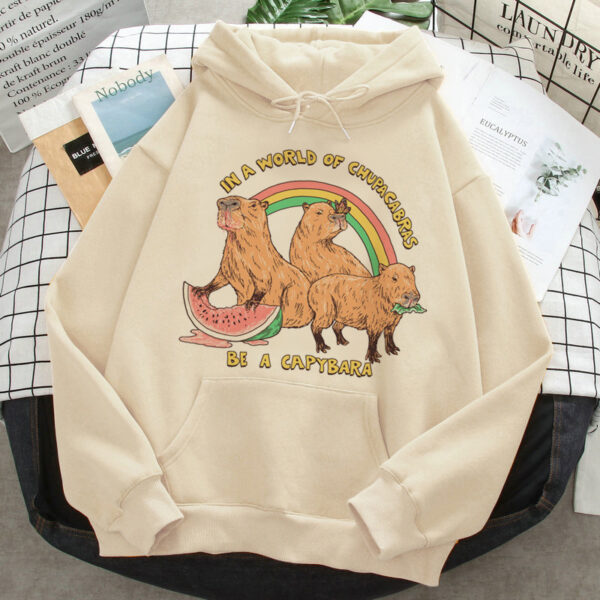 Capybara Hoodies Female Korean Hip Hop Anime Harajuku Women H - Image 5