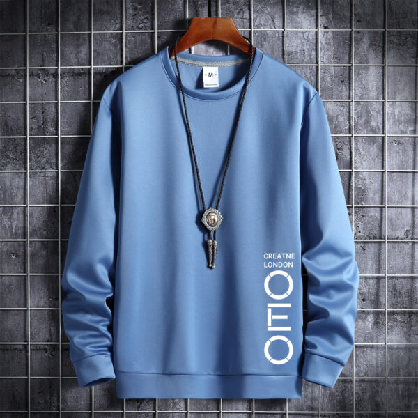 Thin Round Neck Sweater Men's Korean Hipster Sports Hoodie Male Student Coat Men - Image 2