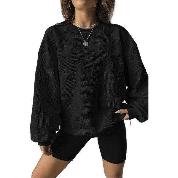 Casual Loose Round Neck Pullover Women - Image 2